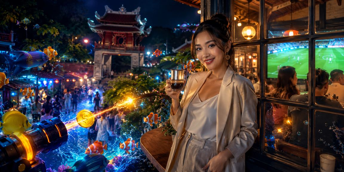 Trò chơi bắn cá phong cách cà phê Hà Nội tại nền tảng trực tuyến